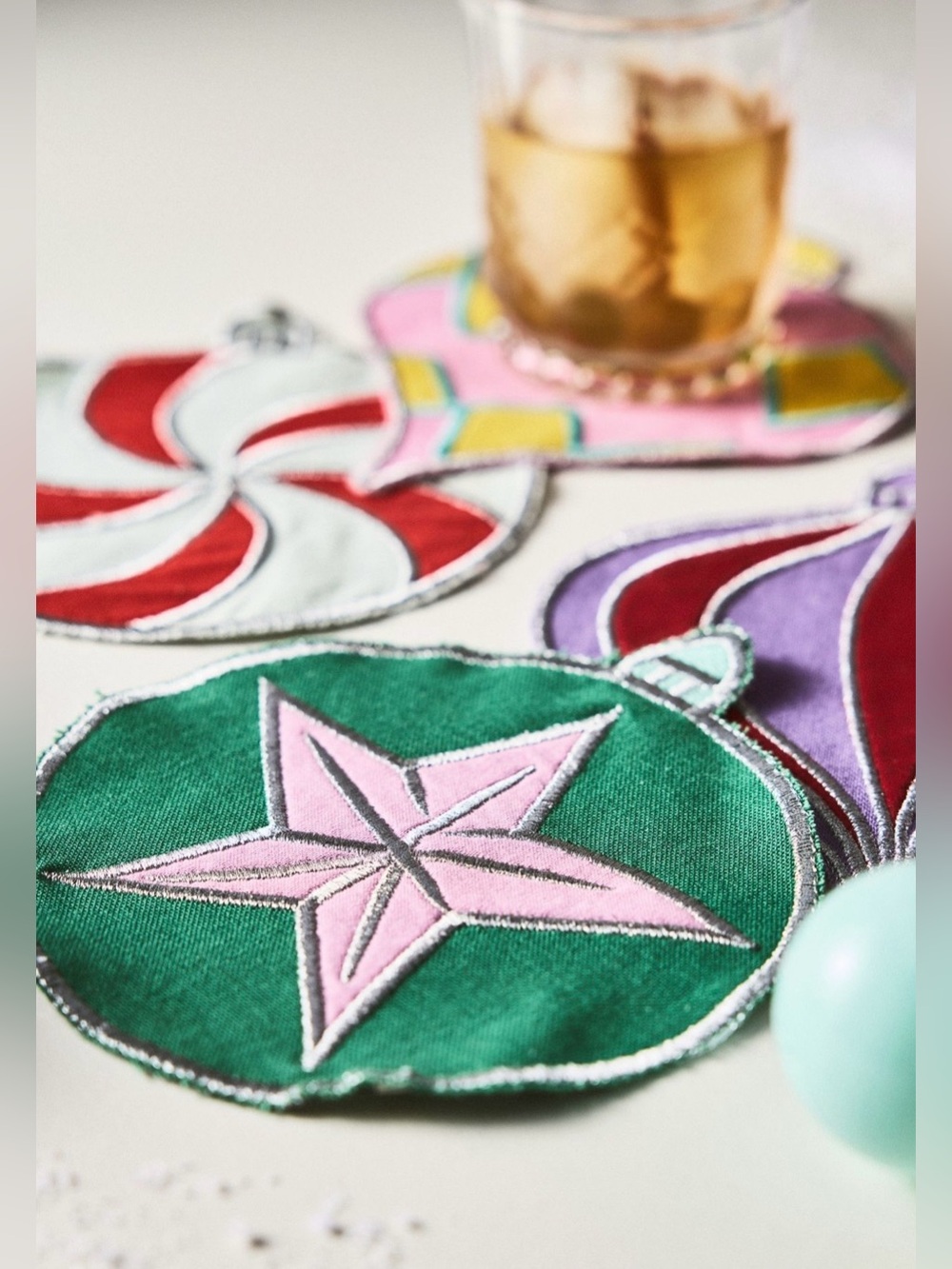 Anthropologie Tinsel Cocktail Napkins, Set of 4